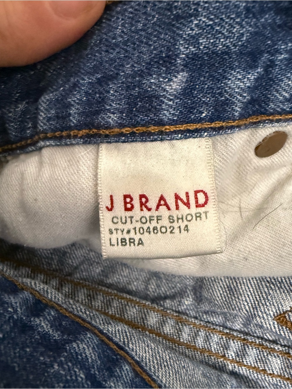 J Brand Distressed Light Blue Denim Cutoff Shorts - Picture 4 of 5